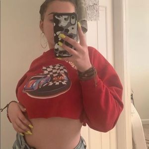 Cropped Hot Wheels Crewneck